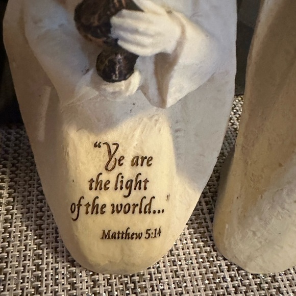 Nativity 8 piece set New King James Stone Resin Ivory Luke John Matthew - Picture 9 of 12